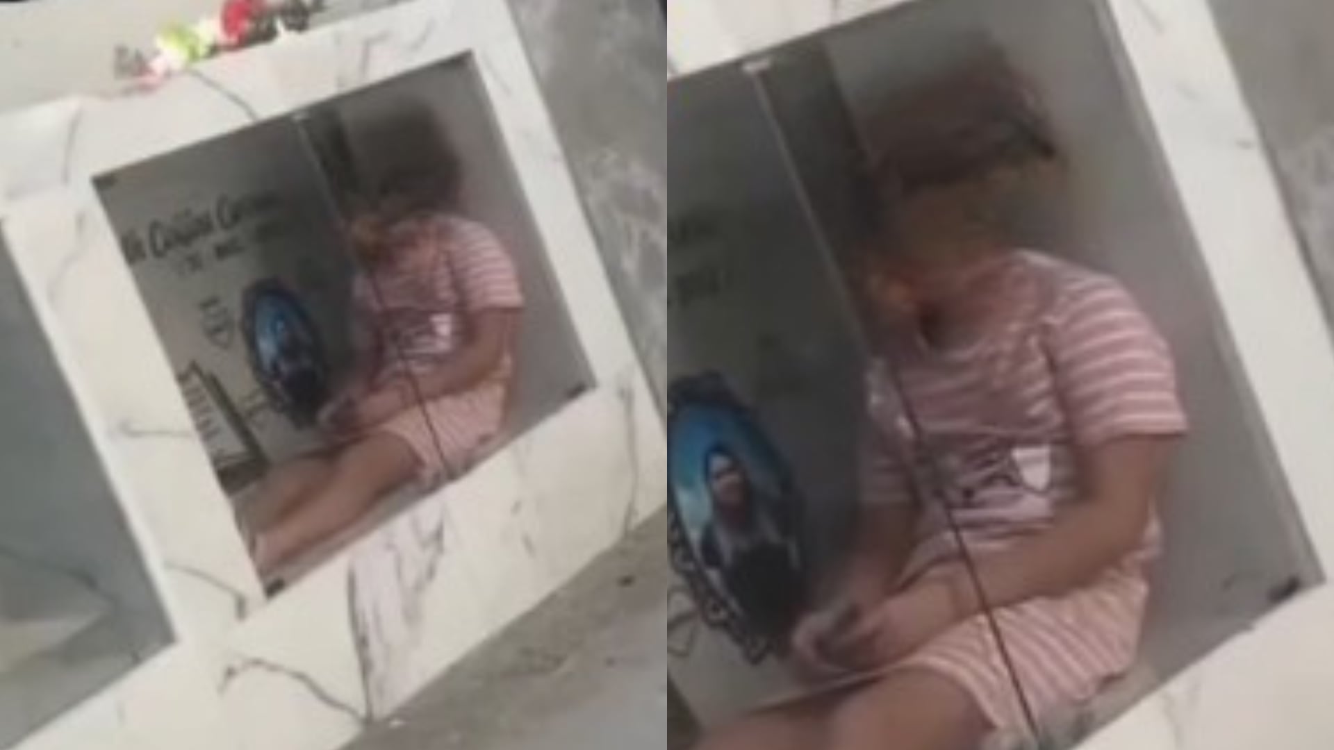 Video de niña en la tumba