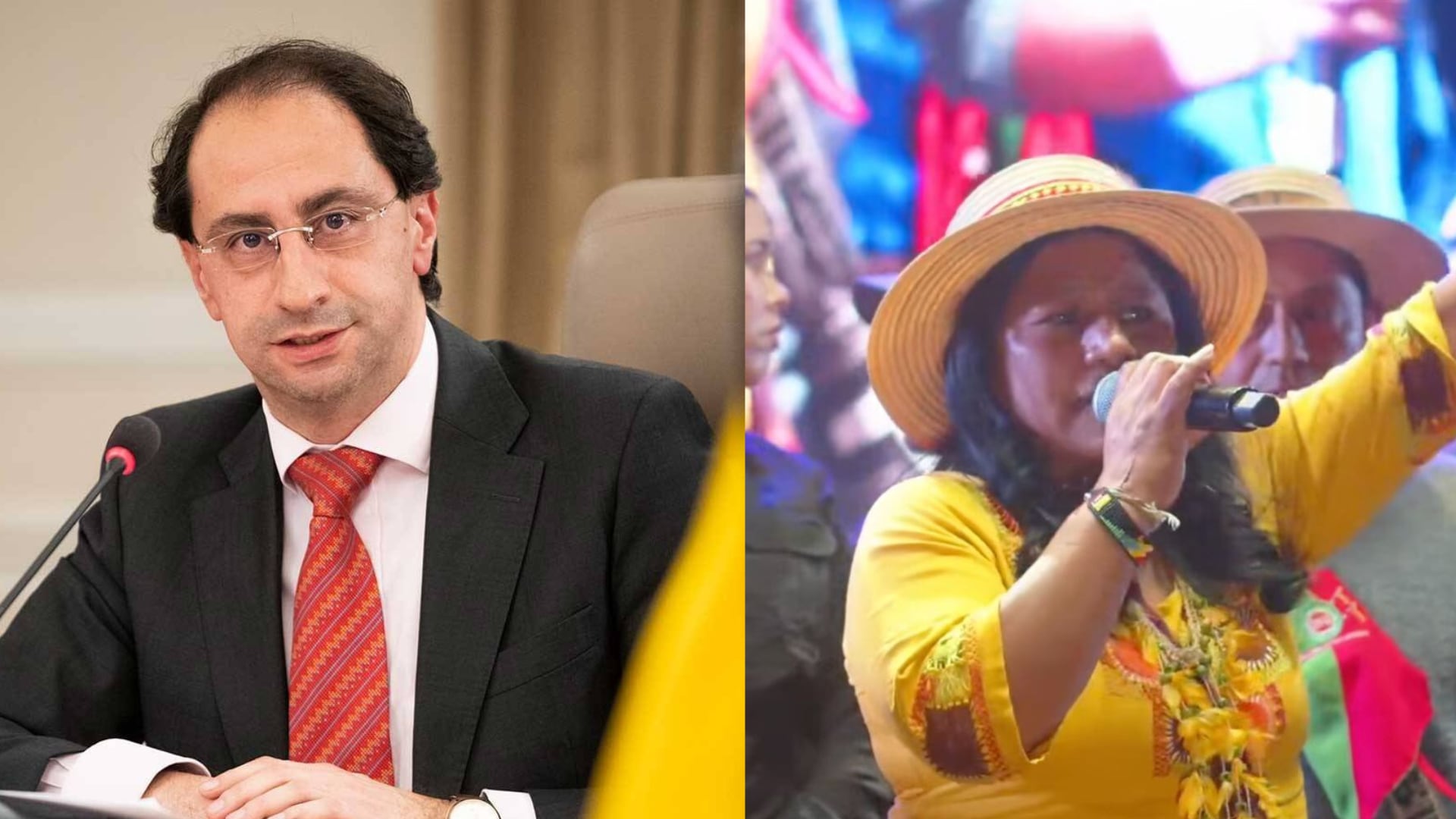 José Manuel Restrepo y Aida Quilcué