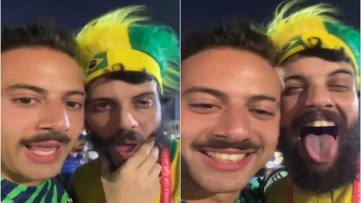 Periodista retó las normas en Qatar 2022 y besó a otro hombre en público