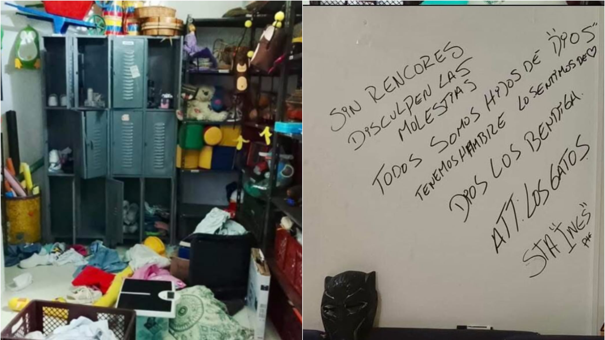 Ladrones dejan mensaje tras robar un centro infantil