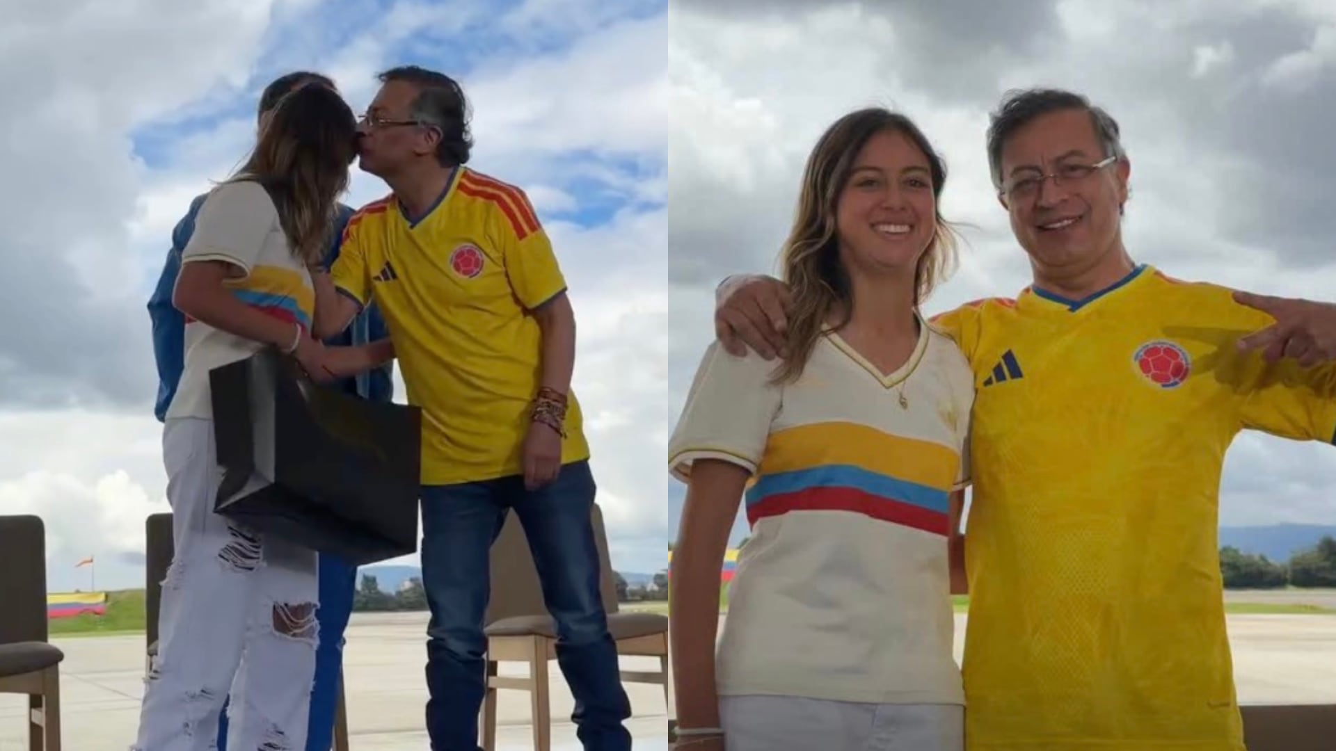 Antonella Petro y su padre Gustavo Petro