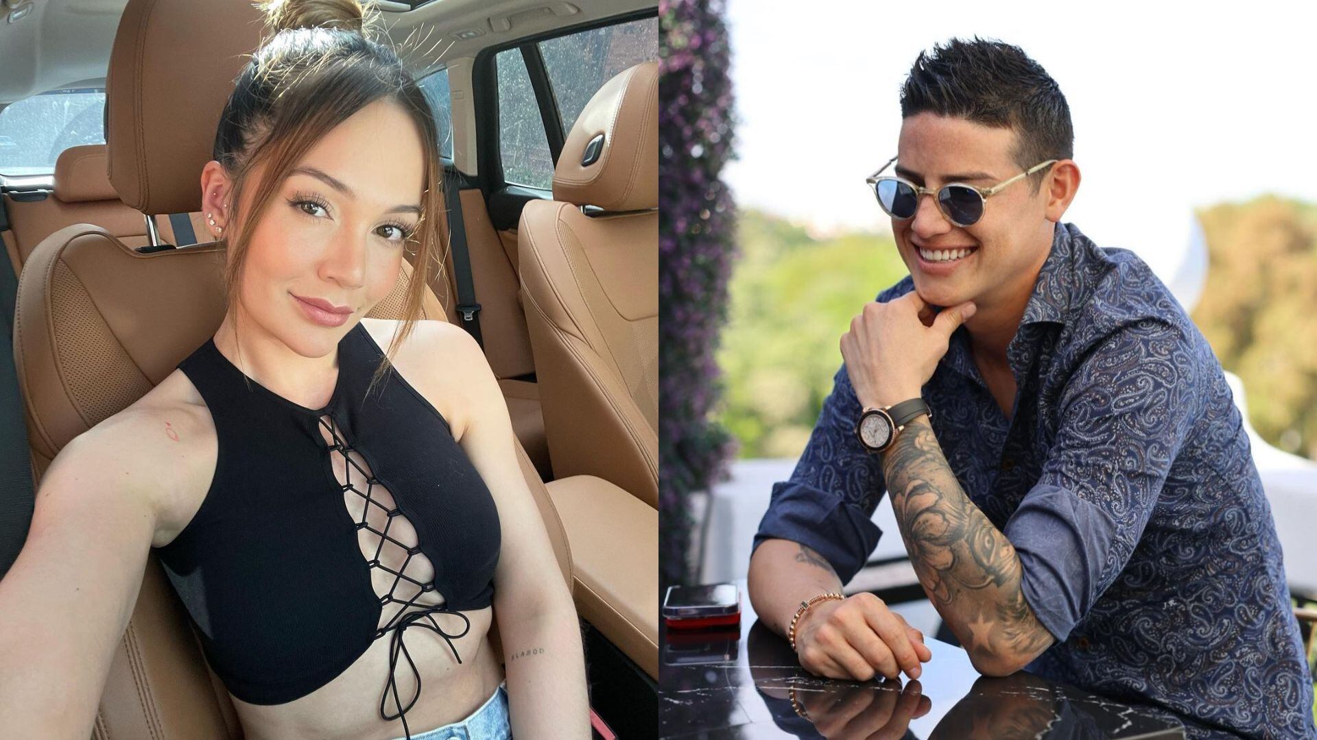 James Rodríguez publicó foto sin camiseta y Lina Tejeiro tuvo una coqueta reacción.