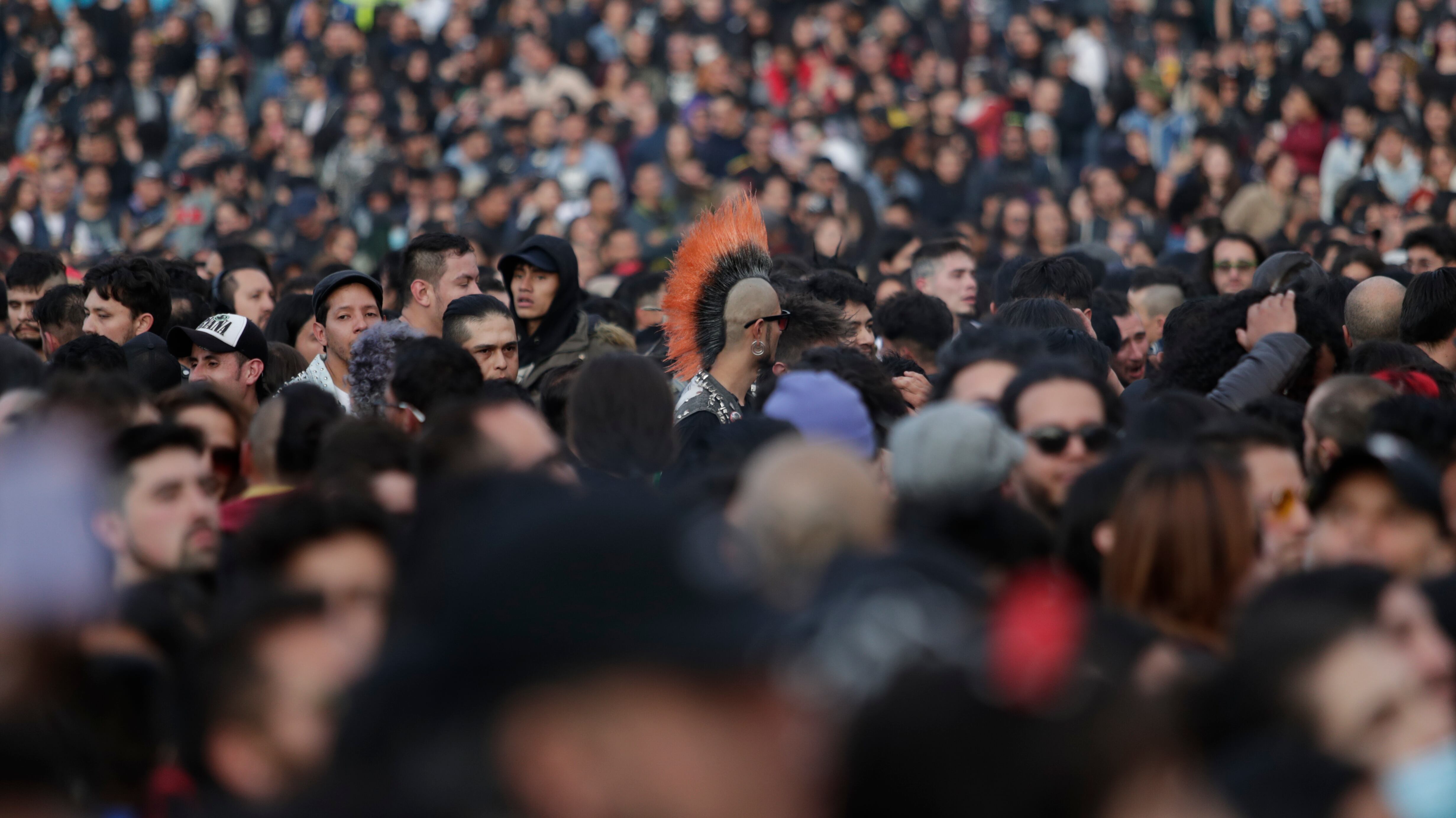 Público asistente a Rock al Parque 2022 en Bogotá.