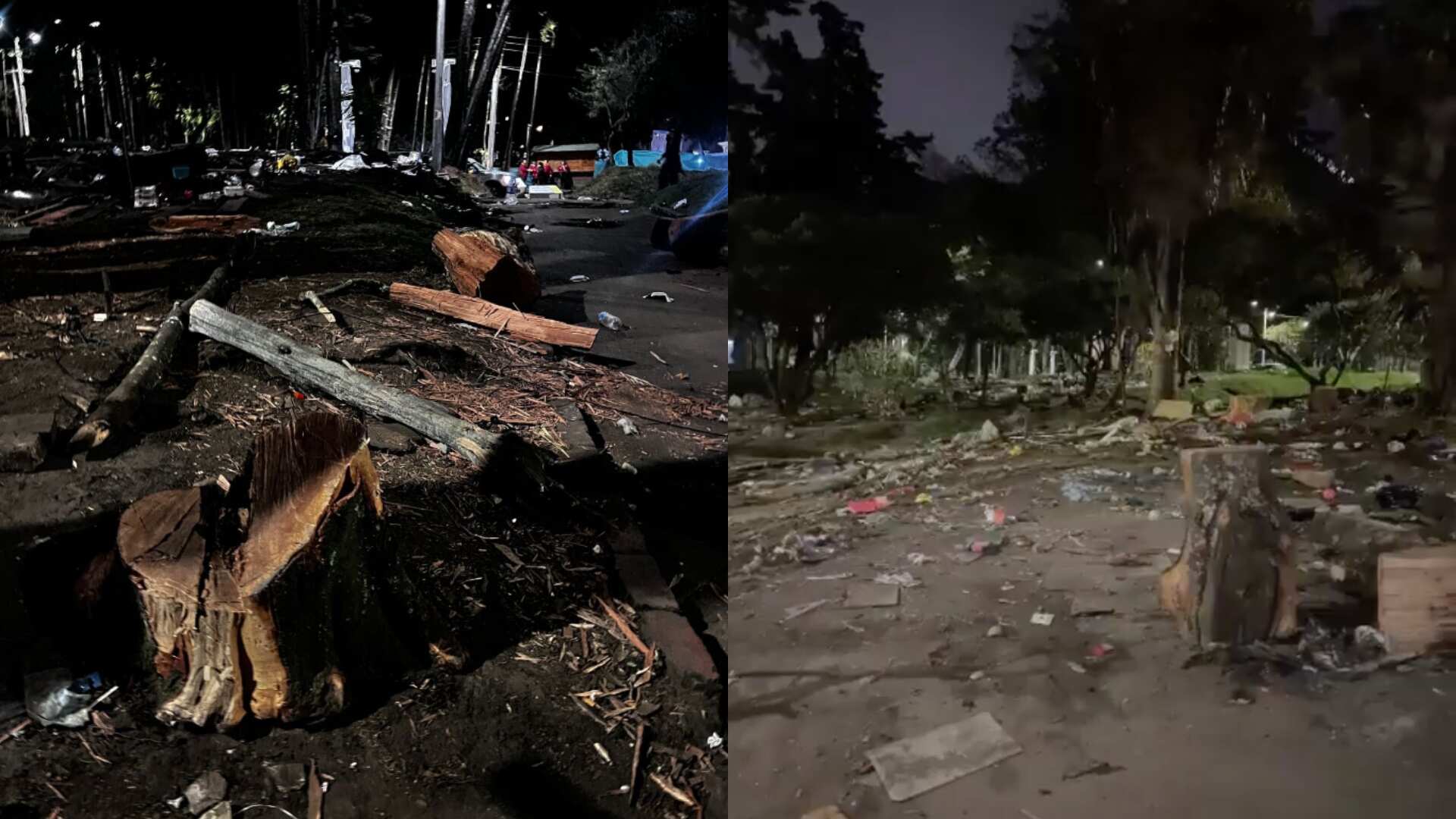 Parque Nacional luego de la comunidad Emberá saliera del lugar.