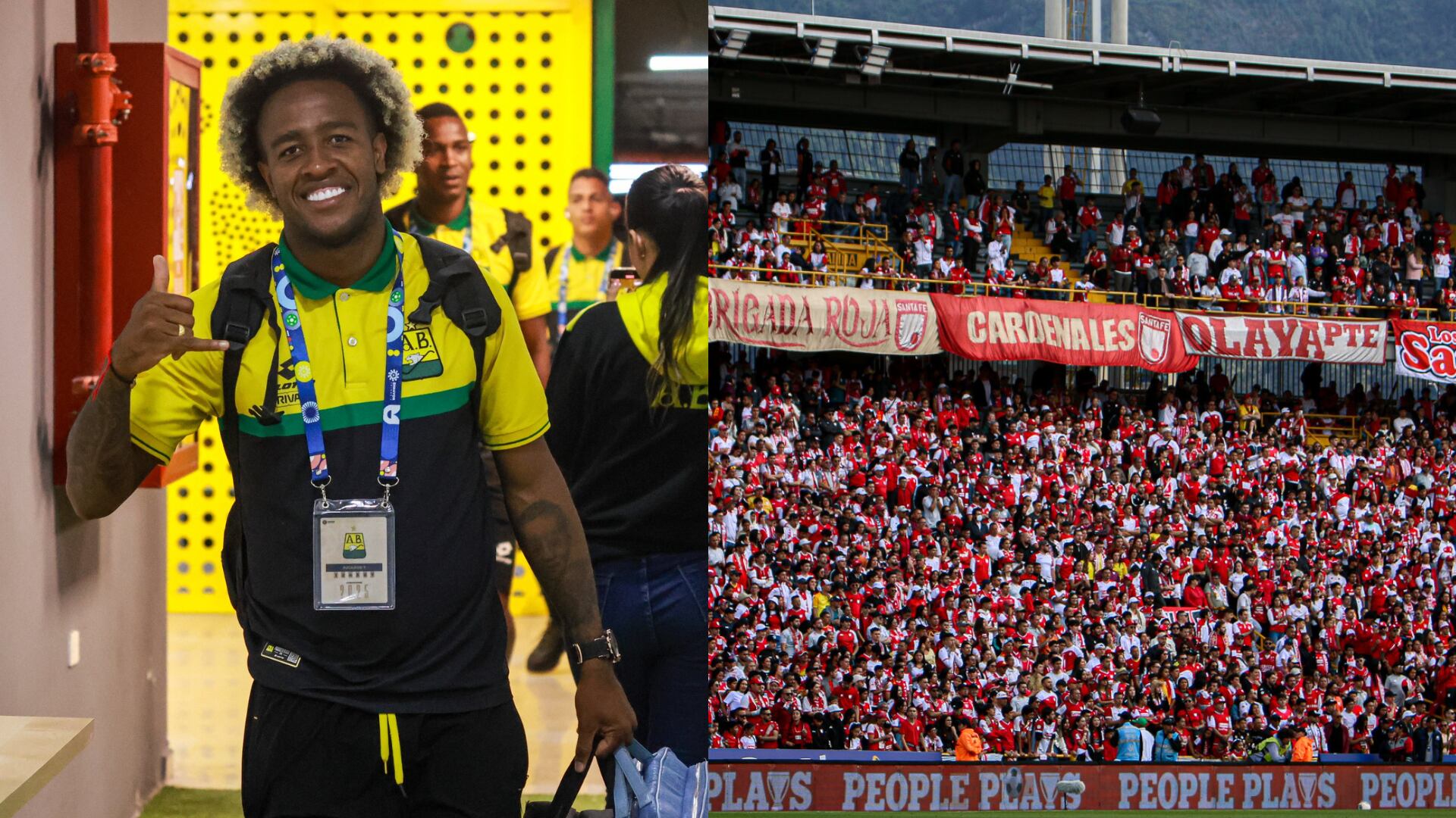 Kevin Londoño y Santa Fe - Fotos: Redes sociales de los equipos