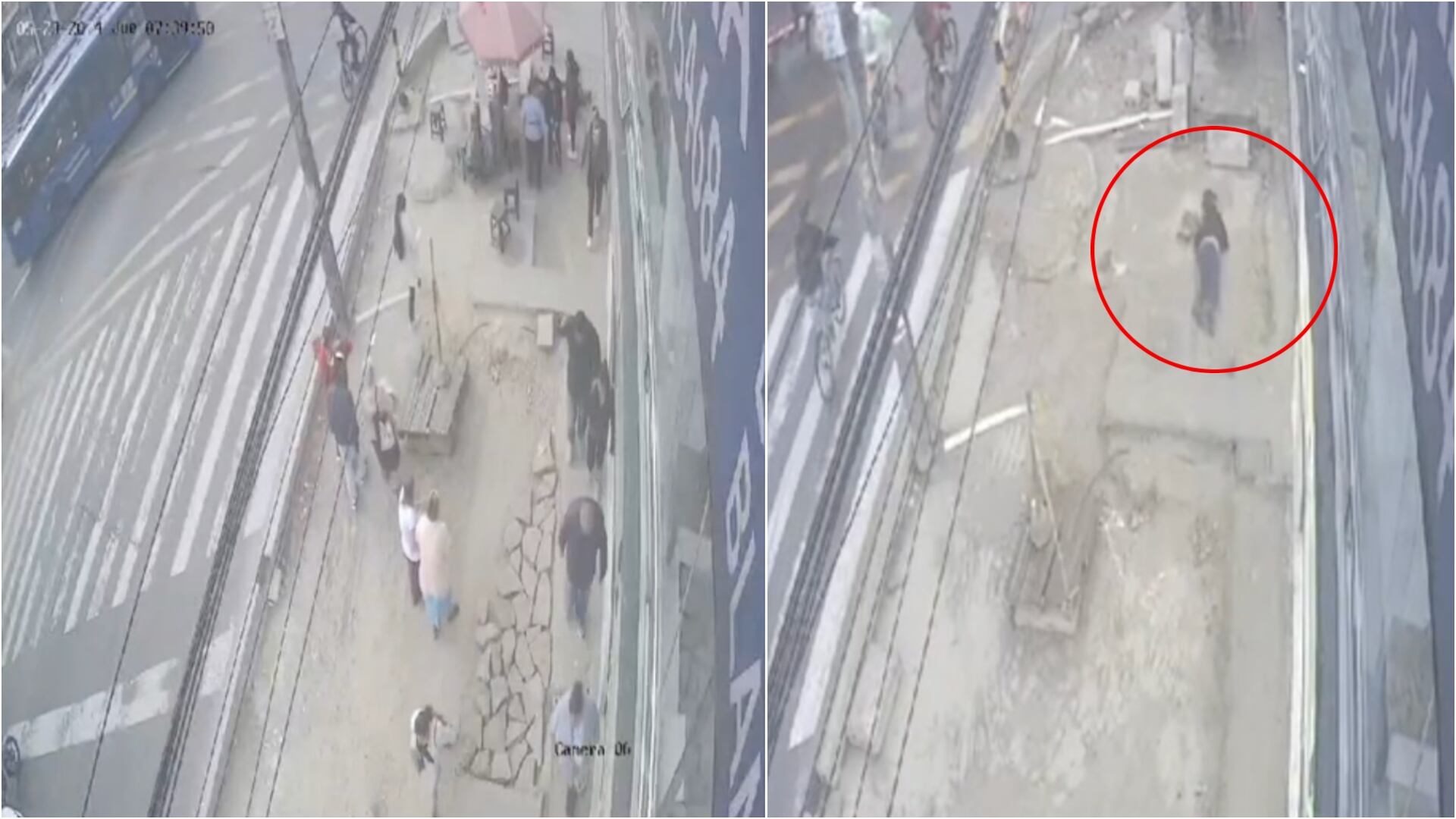 Caminar en Bogotá es un deporte extremo: 42% de los andenes parecen trochas (Fotos vía: concejal Samir Abisambra)