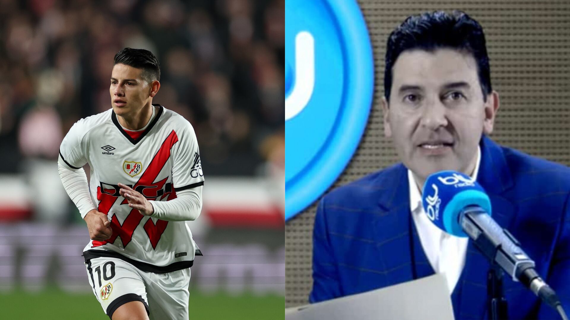 James Rodríguez y Néstor Morales - Fotos: Captura de pantalla de redes sociales de Blu y Getty