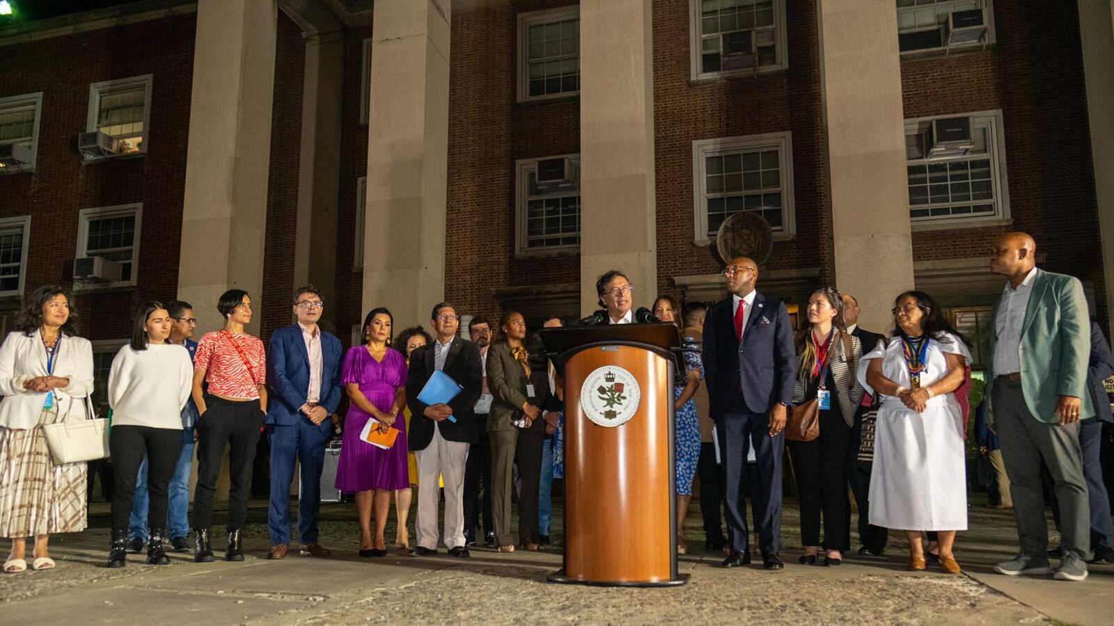 El presidente Gustavo Petro durante el encuentro con la comunidad colombiana en Nueva York, 18 de septiembre de 2022.