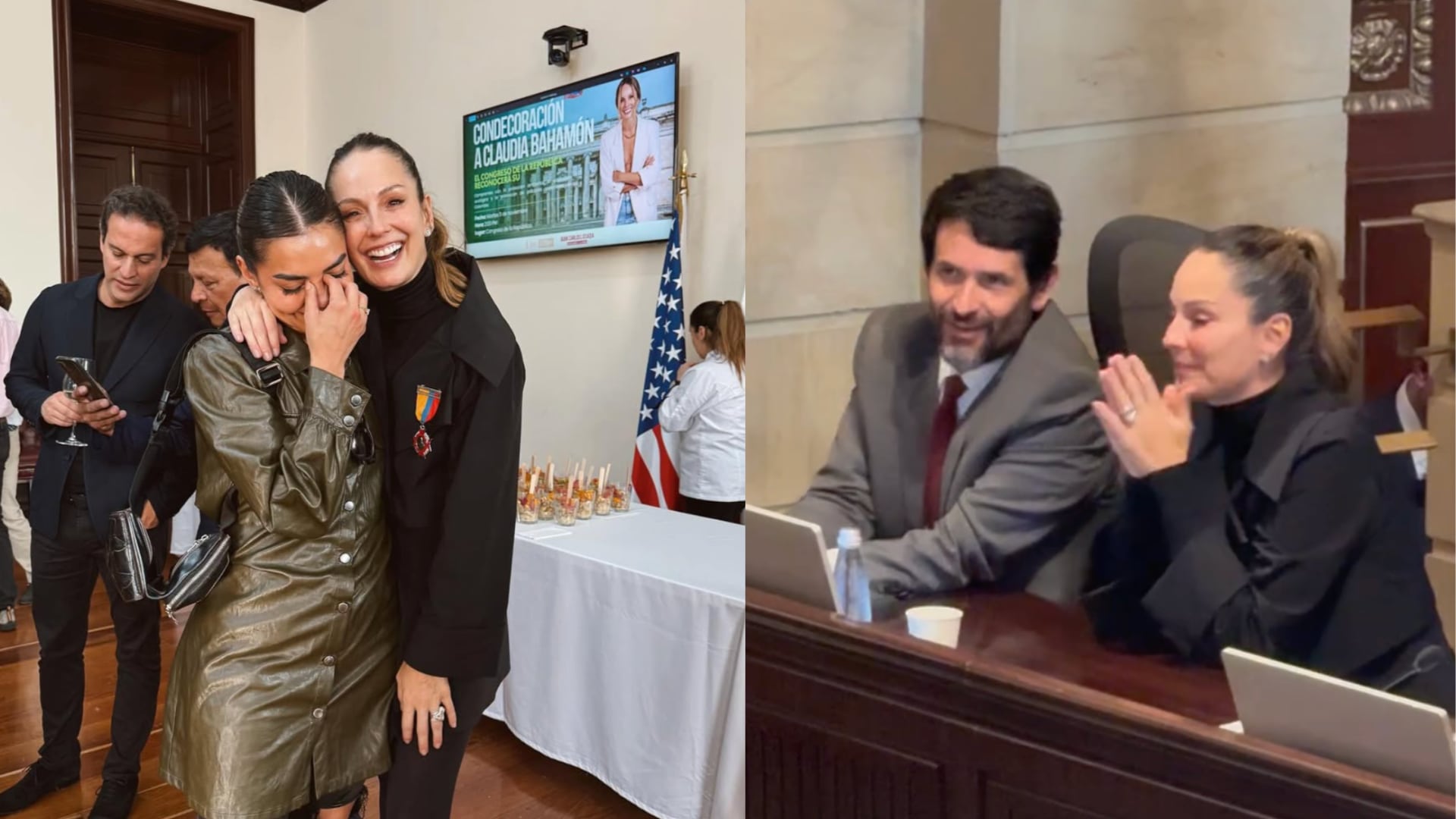Claudia Bahamón, Juan Carlos Vargas y Valentina Taguado