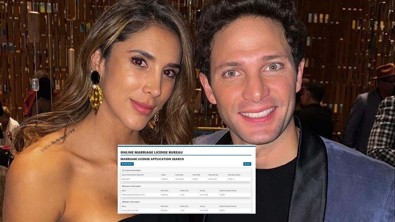 Semanas atrás Daniela Ospina aseguró que por ahora no tenía fecha de boda, pero se ha filtrado la licencia de matrimonio con Gabriel Coronel.
