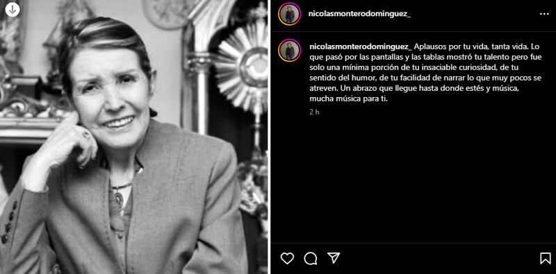 Diversas personalidades del espectáculo colombiano se han pronunciado ante la muerte de Margalida Castro