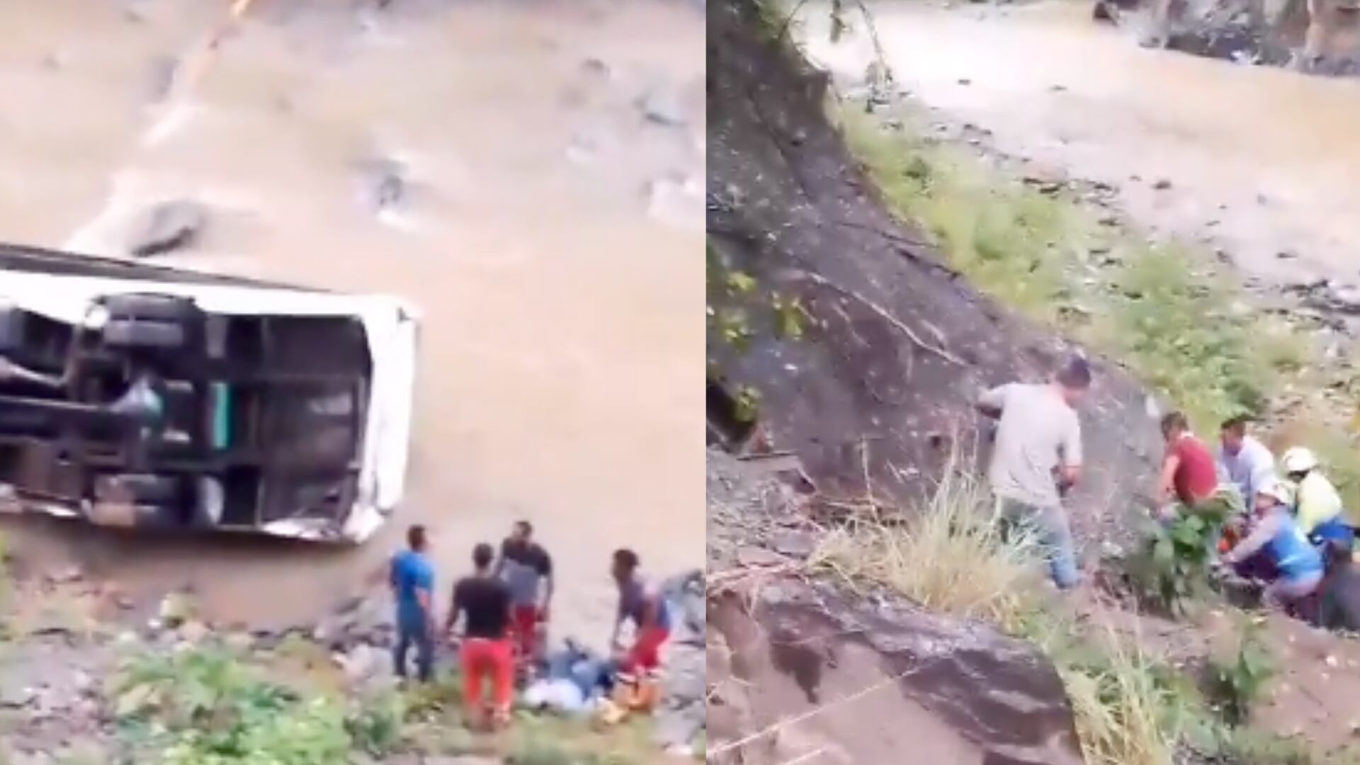Grave accidente en Buenaventura: bus con pasajeros rodó por un abismo y cayó al río
