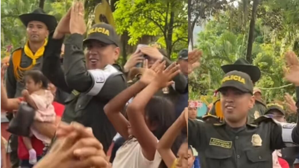 Policía conmuene las redes por dedicar su carrera a alegrar los niños de comunidades