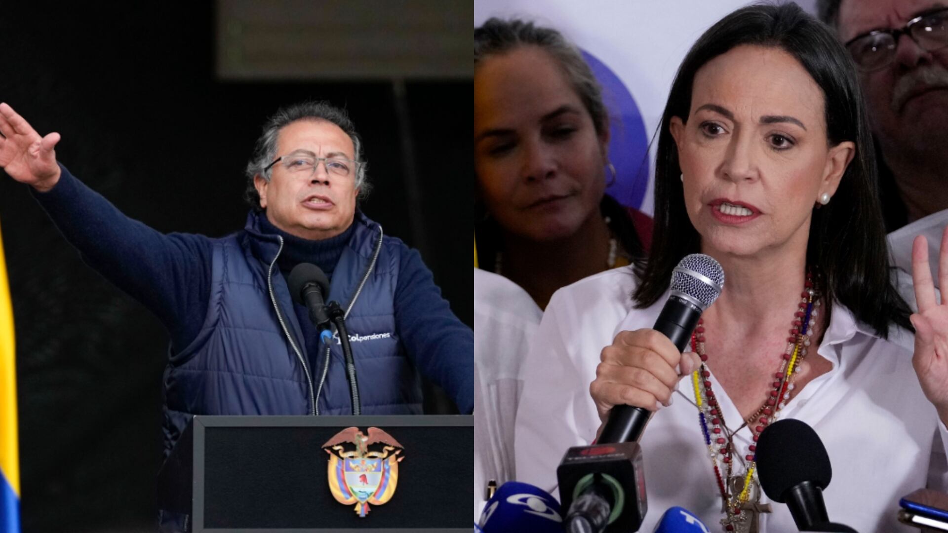 Petro y María Corina Machado