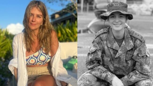 La periodista Andrea Guerrero y la teniente Julieth García que era amiga de su familia.