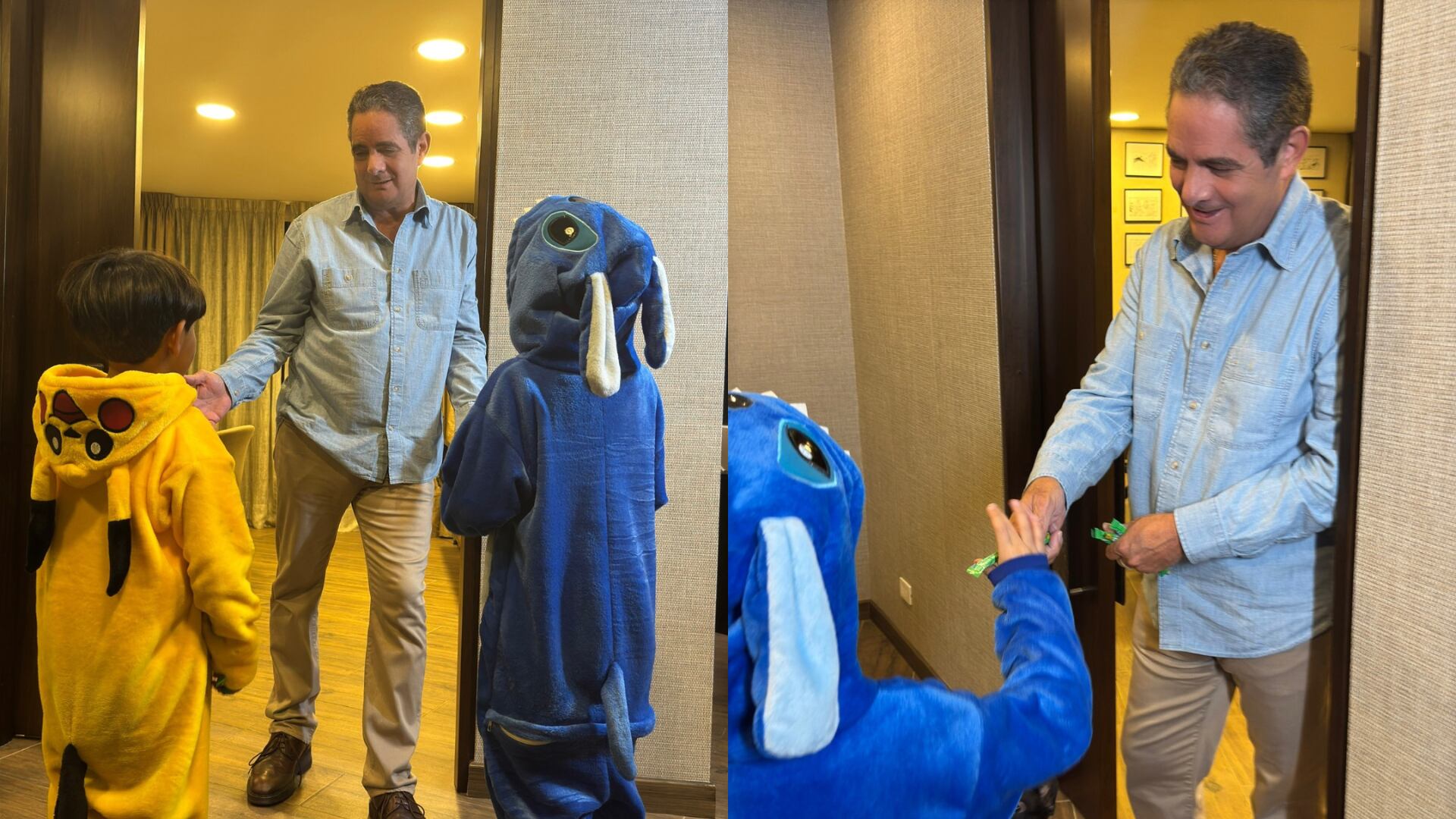 Un par de niños pararon en la casa de Germán Vargas Lleras a pedir dulces y él les dio el azúcar del tinto