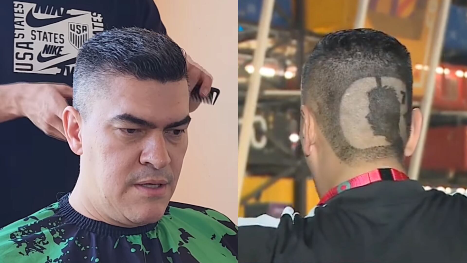 Eduardo Luis se mandó a hacer el rostro de Cristiano Ronaldo en su cabeza.