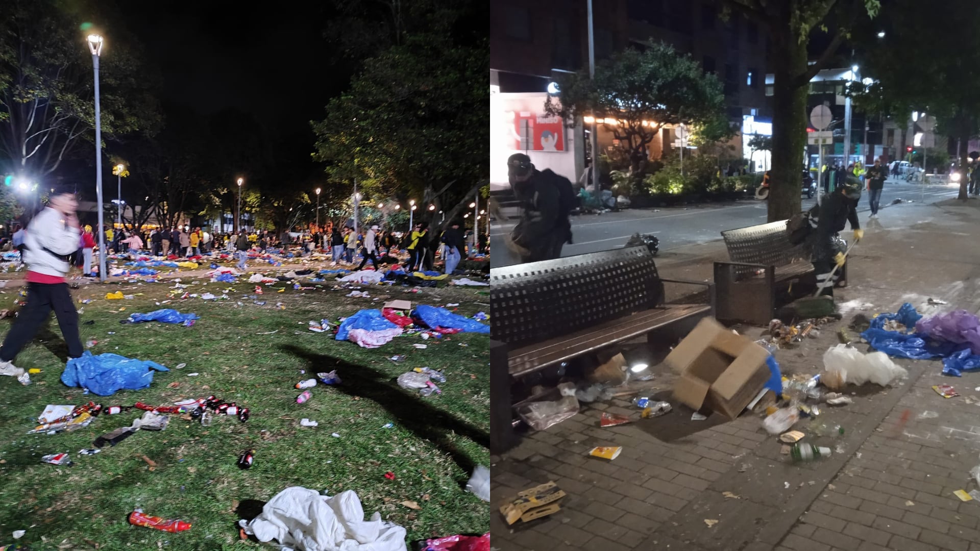 Así quedaron los parques de Bogotá que el Distrito dispuso para ver la final de la Copa América