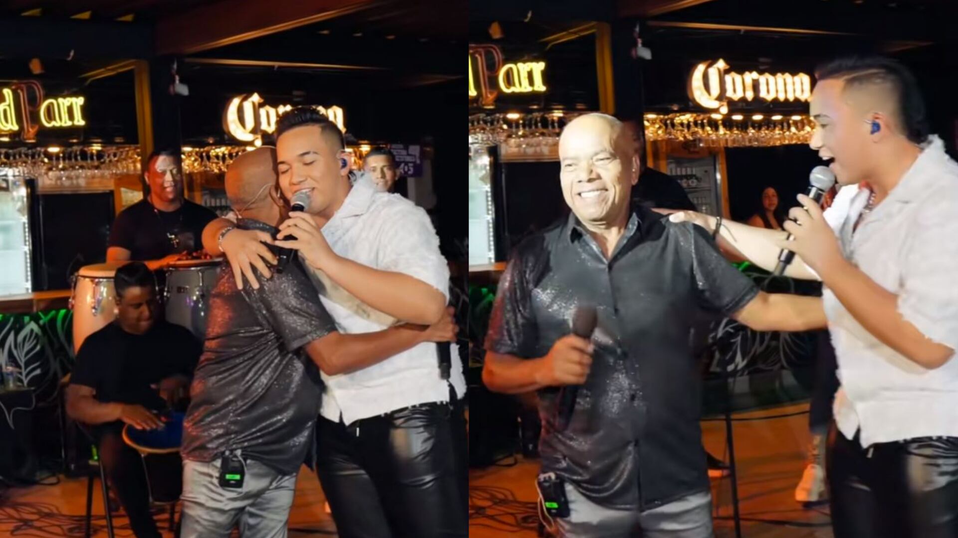 Hijo de Kaleth Morales, sorprendió a su abuelo, Miguel Morales, en plena presentación