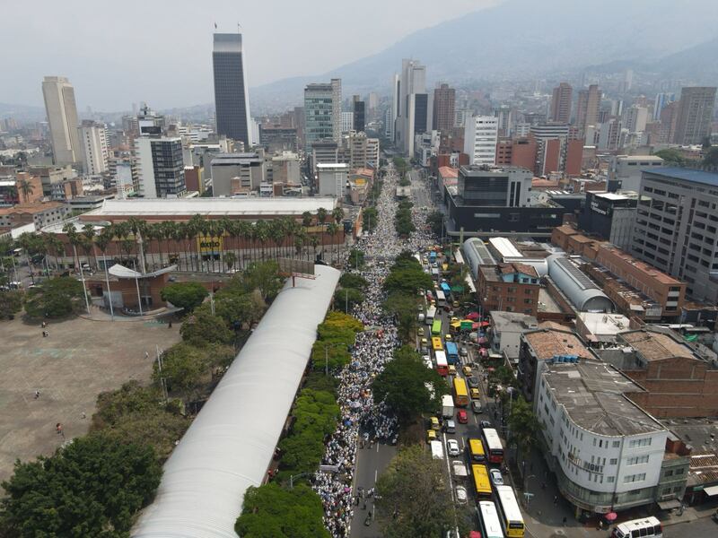 Manifestación en contra del gobierno de Petro en Medellín, 6 de marzo de 2024