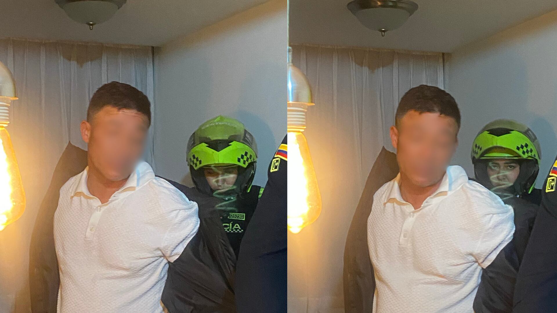 Presunto agresor de Vicky Vargas en Bogotá.