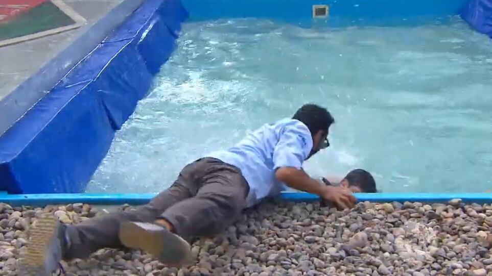 El golpe fue tan fuerte que la participante que tenía cerca empezó a dar gritos de desesperación en Desafío The Box