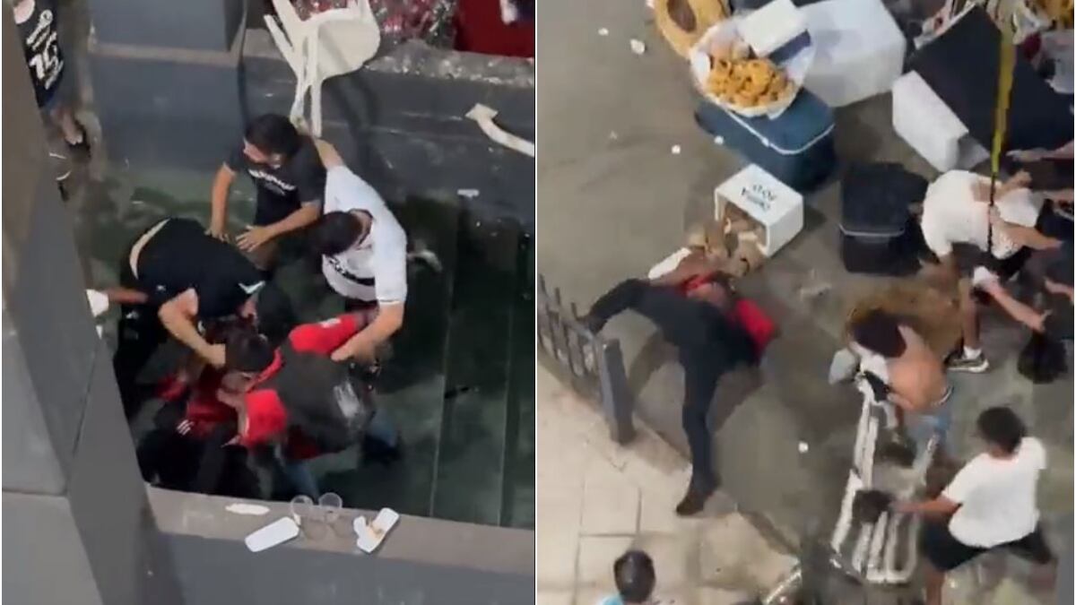 Un video revela la brutal golpiza de un grupo de hinchas a otro rival en la Libertadores