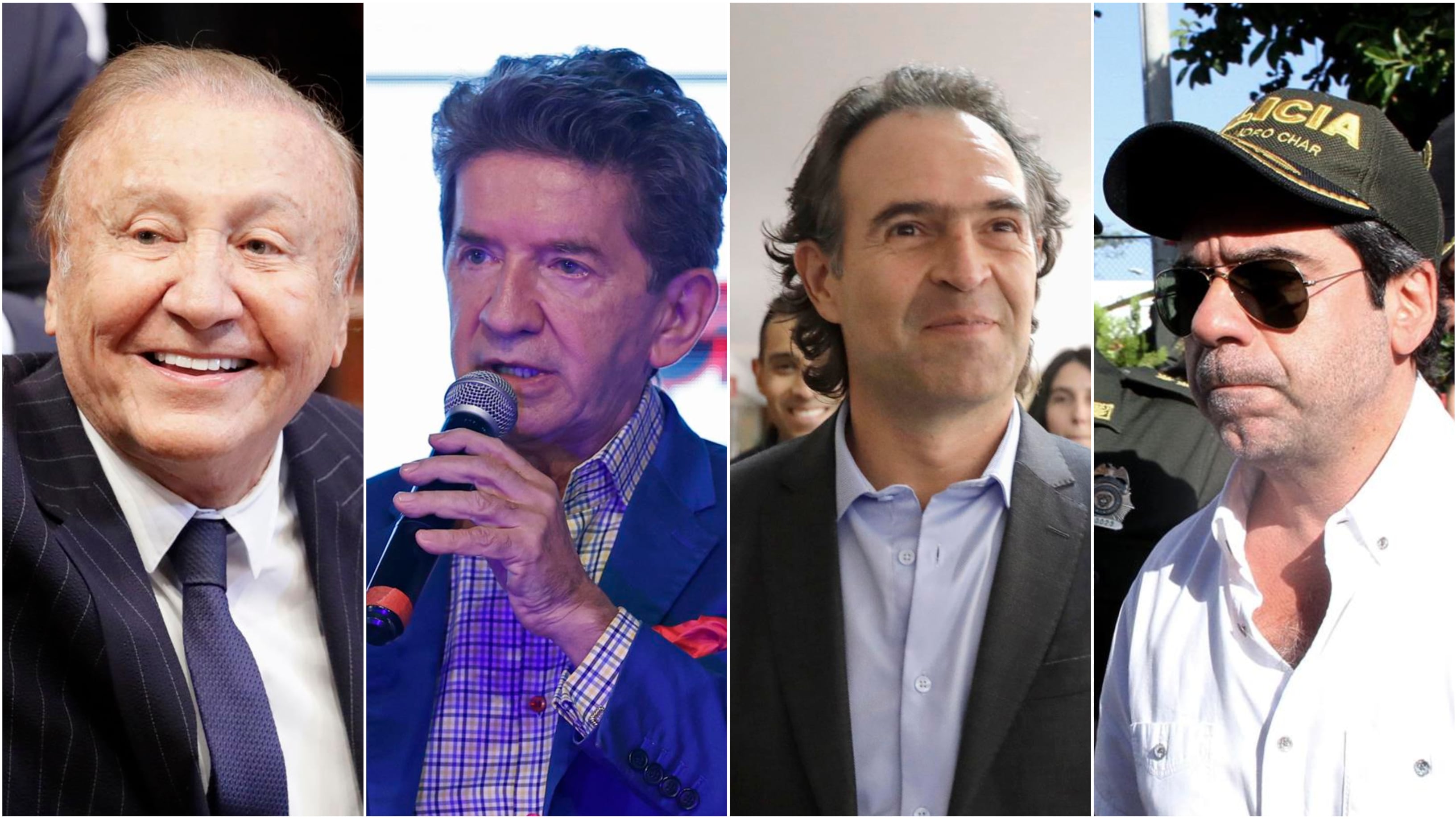 Candidatos elecciones 2023: Rodolfo Hernández, Luis Pérez, Federico Fico Gutiérrez y Alex Char