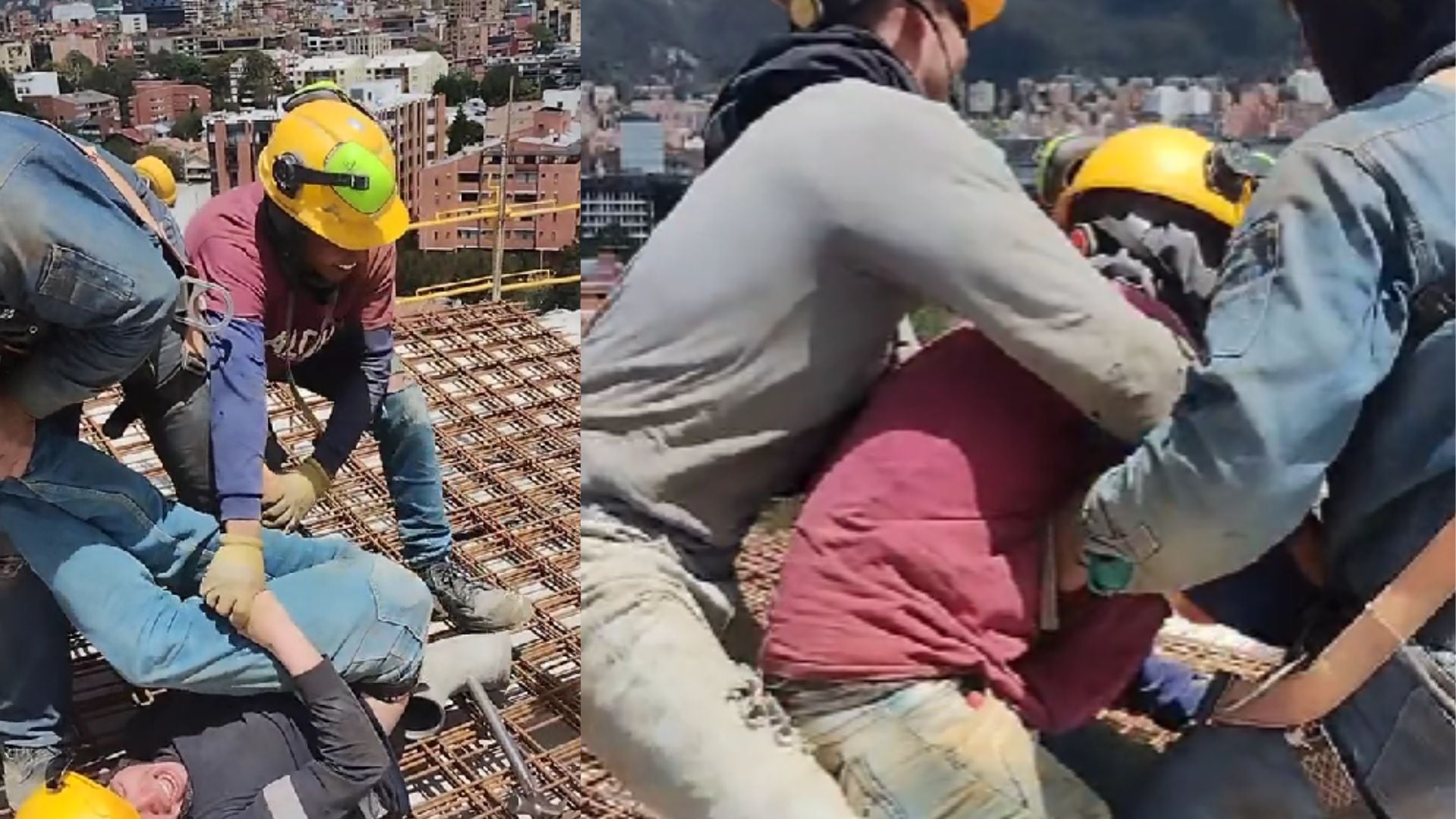 Trabajadores de obra se hacen virales por particular juego.