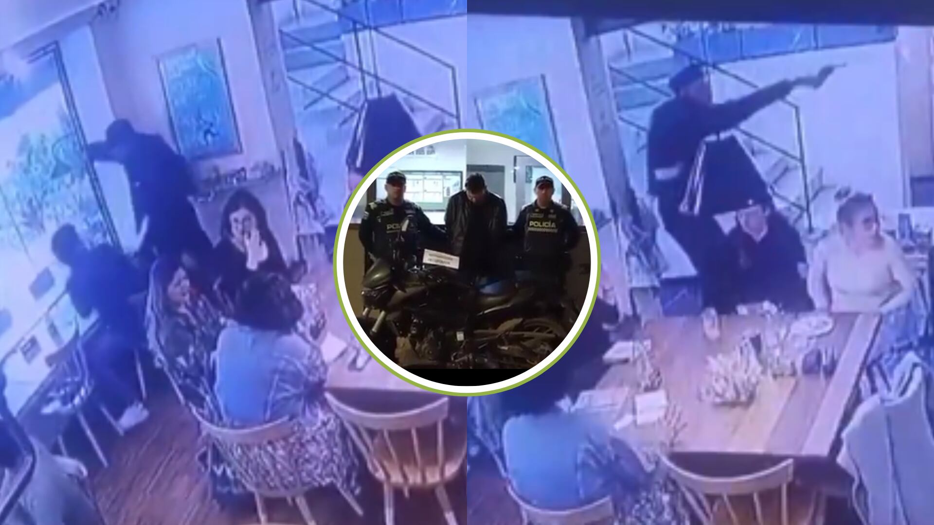 En vídeo quedó registrado el violento hurto en un restaurante de Chapinero: la policía capturó a uno de los presuntos responsables