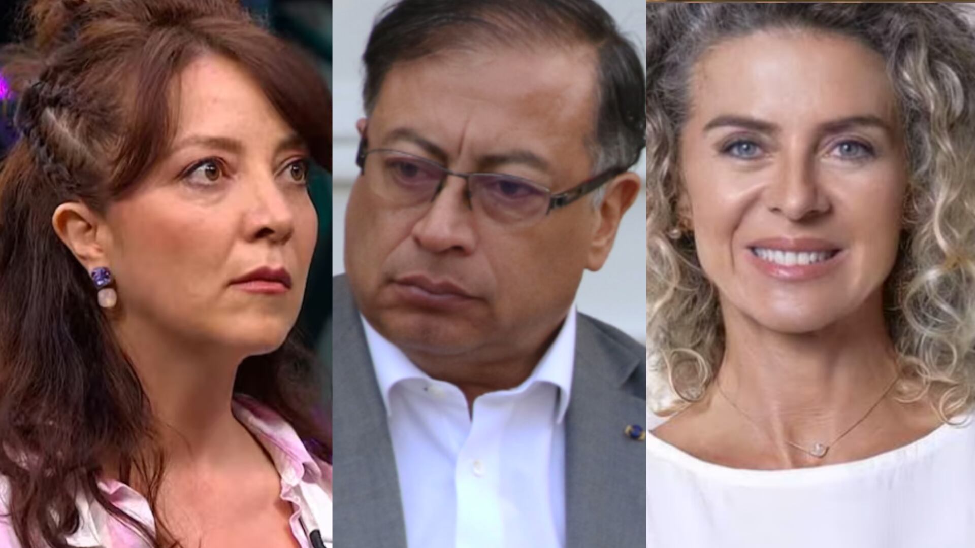 Cony Camelo, Gustavo Petro y Margarita Rosa.