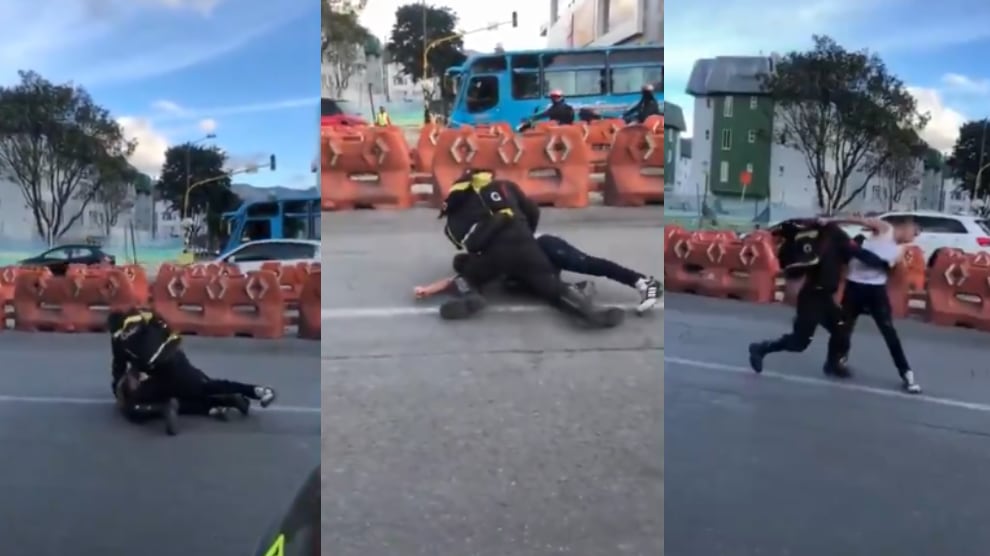 Motociclista y taxista se fueron a los golpes tras una imprudencia vial