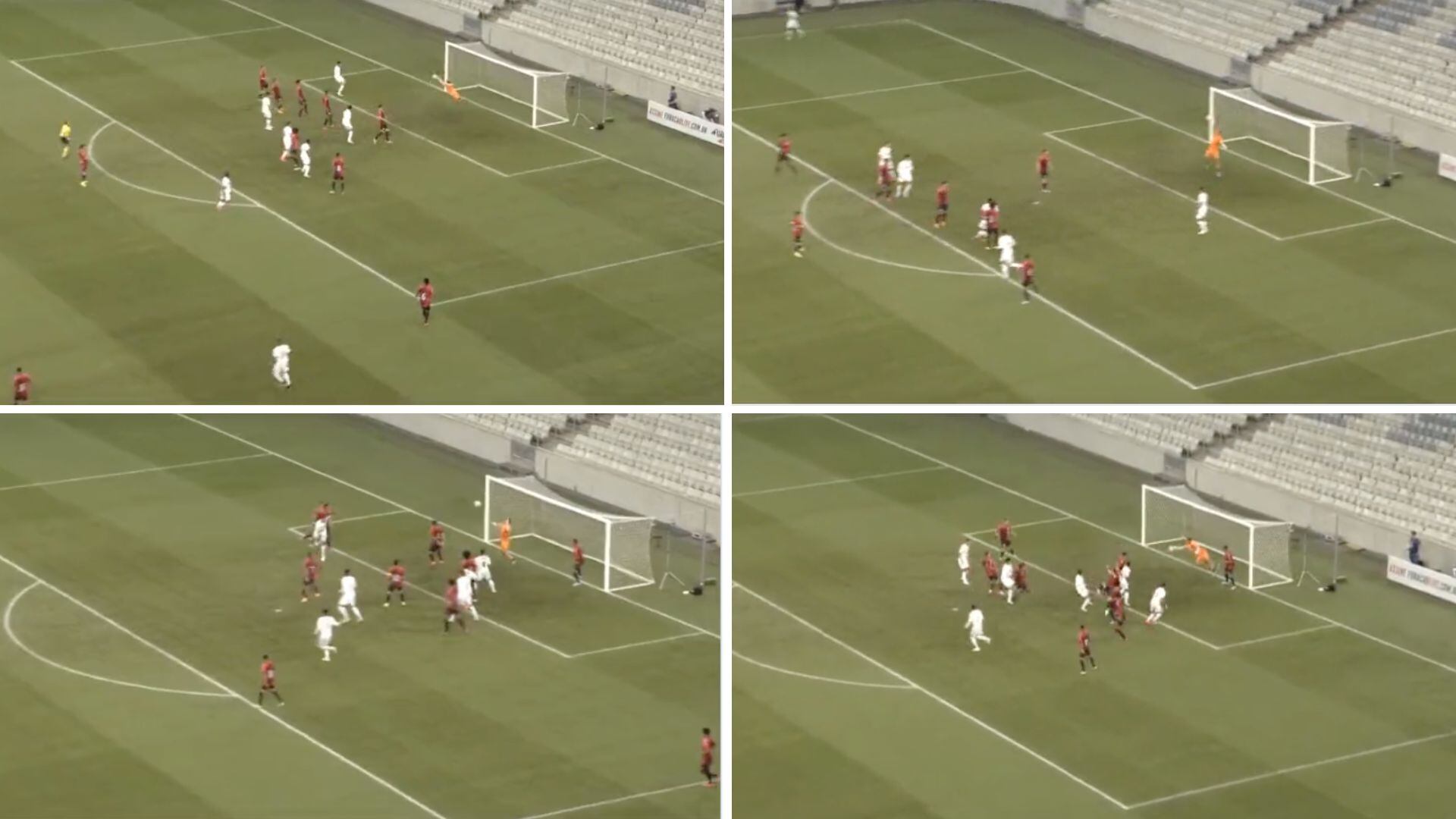 Portero juvenil hizo cuatro atajadas brutales en menos de dos minutos.