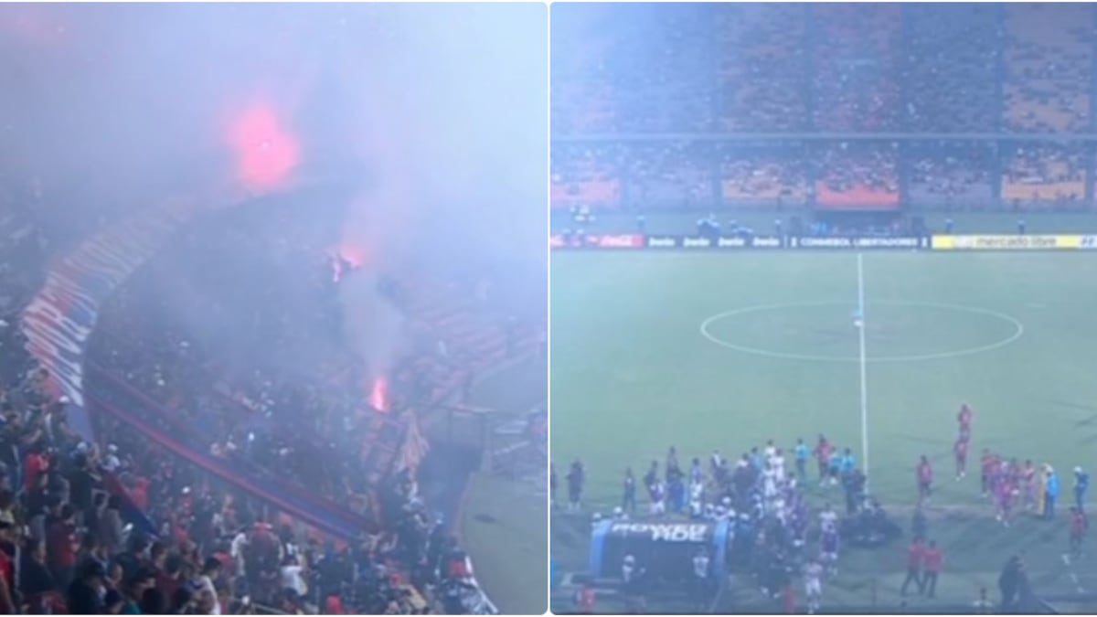 Hinchas de Medellín armaron el caos y obligaron a dejar en vilo el DIM vs Flamengo