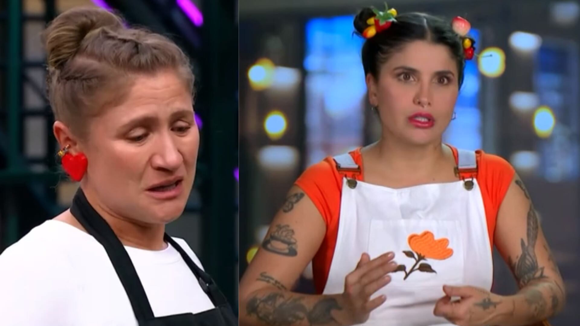 Martina La Peligrosa y Vicky Berrío en reto de eliminación de MasterChef