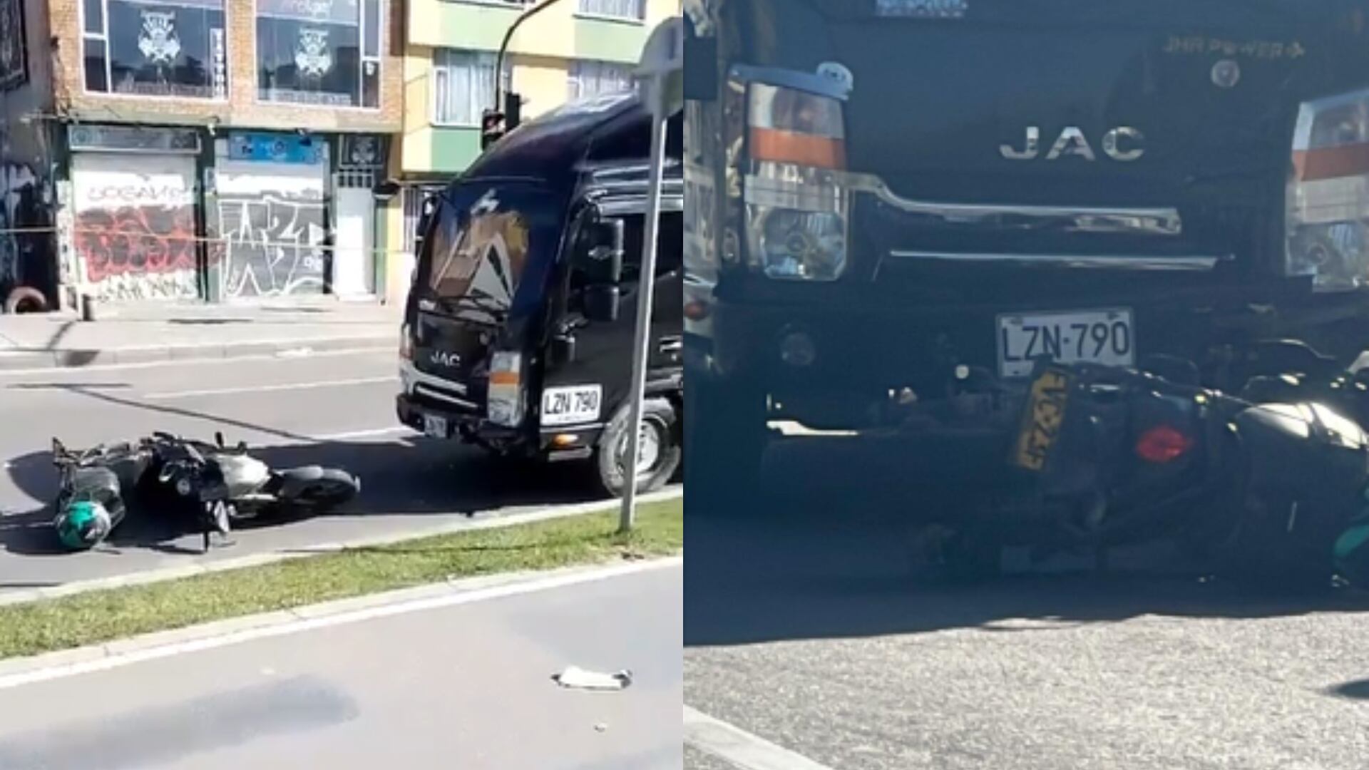Motociclista murió al chocar contra una grúa.