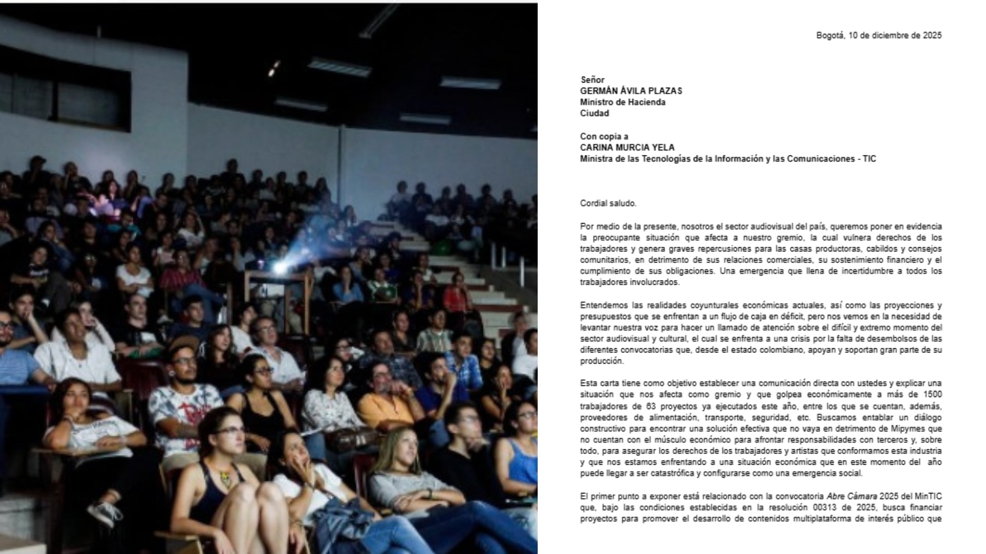 Carta de la ANTA al Gobierno Nacional.