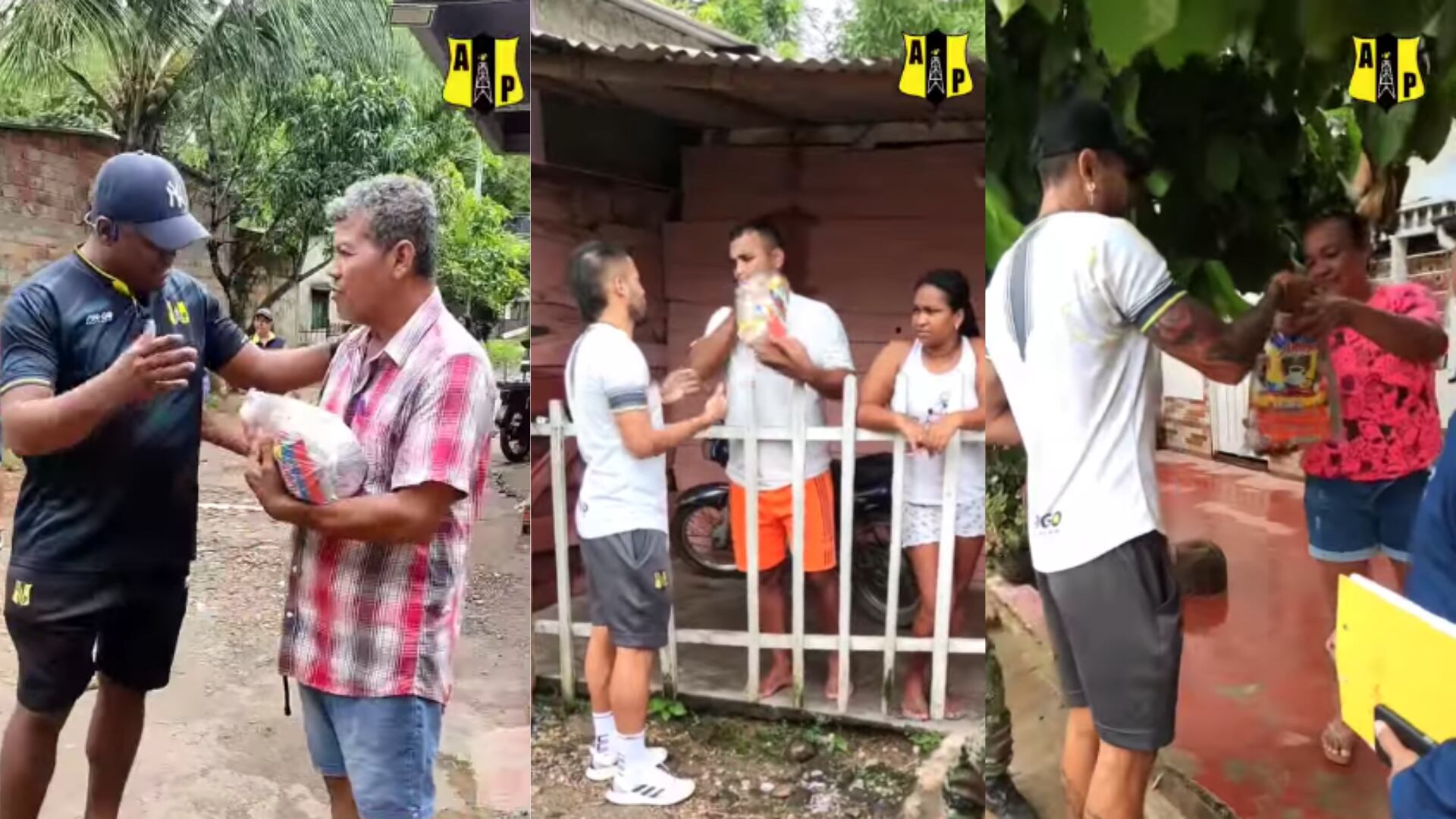 Jugadores de Alianza Petrolera llevaron mercados a comunidad afectada