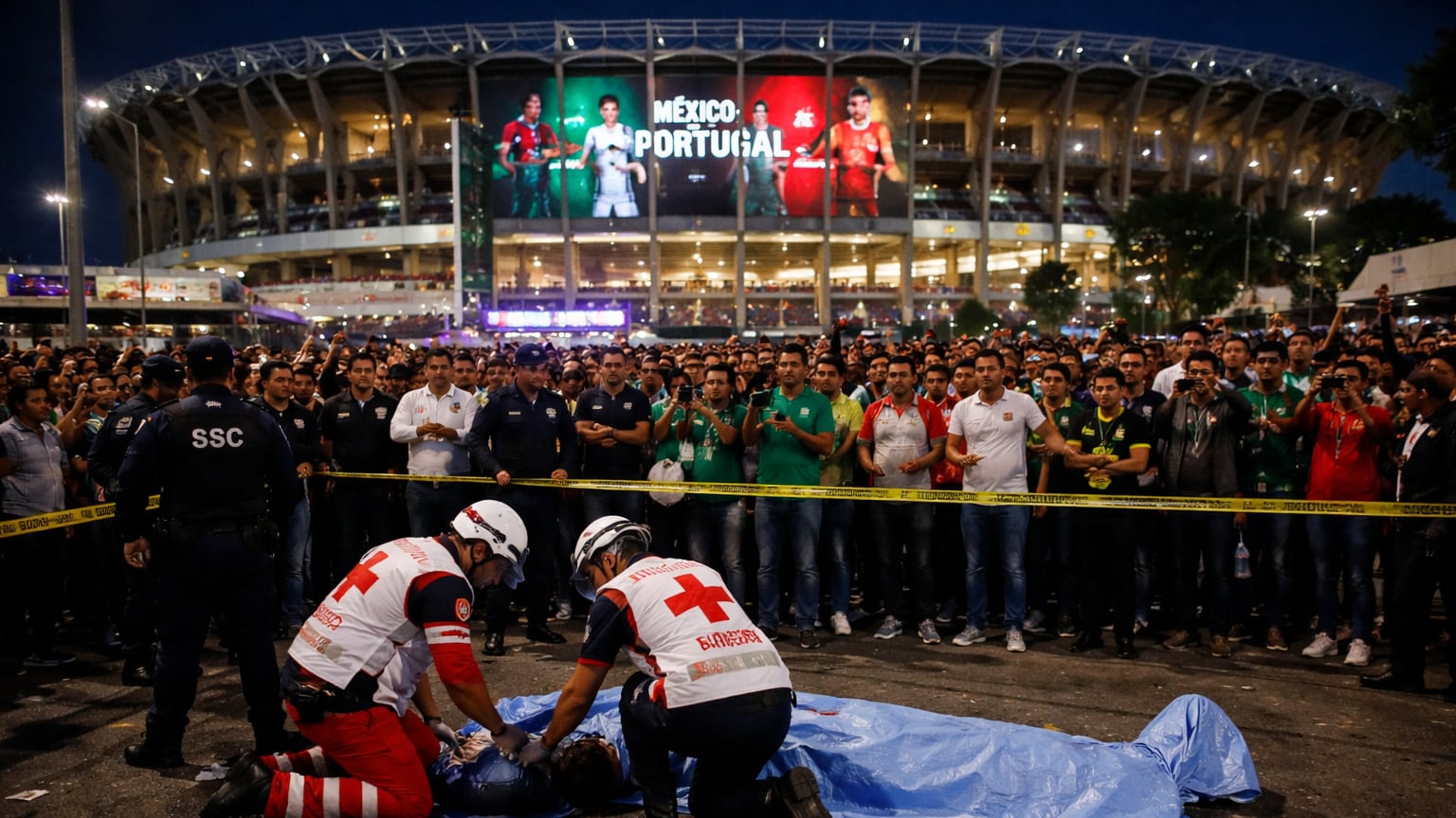 Tragedia en la previa de México vs Portugal: un hincha borracho murió en el Estadio Azteca