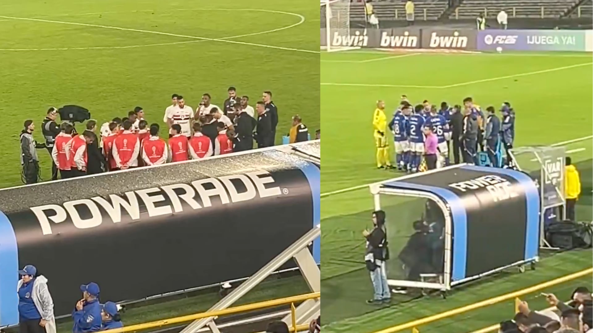 Jugadores de Millonarios recibieron clase de los suplentes de Sao Paulo por esta acción