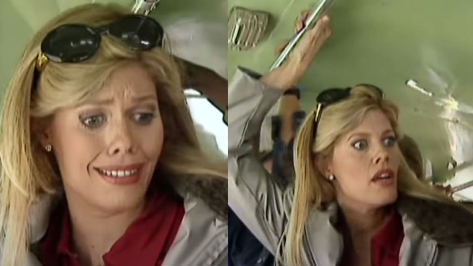 Patricia Fernández en un bus en "Betty, la fea"