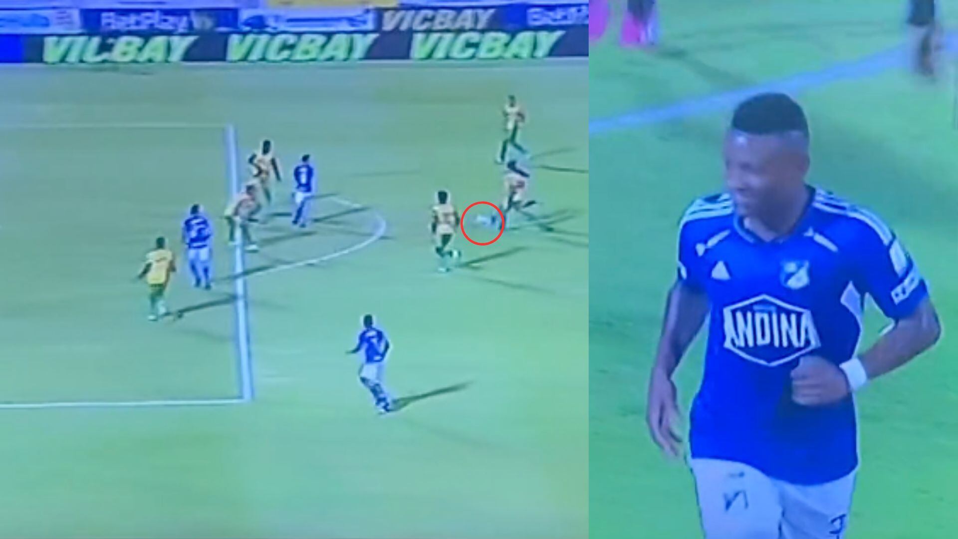 Gol de Óscar Cortés ante Huila.