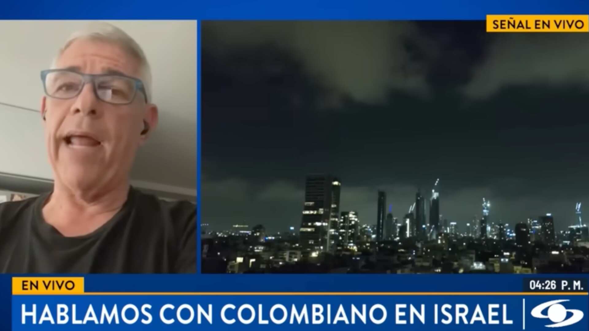 Colombiano que se encuentra en Israel le llegó alerta de misil durante entrevista
