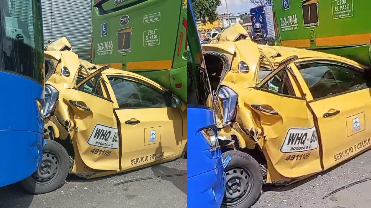 Accidente de tránsito en Bogotá generó caos.
