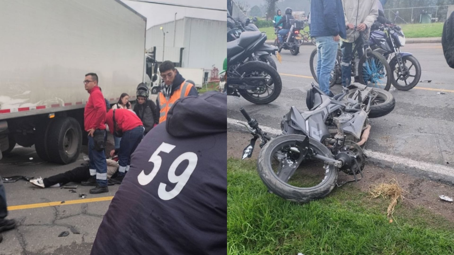 Accidente de tránsito en la vía Soacha - Sibaté deja un motociclista muerto.
