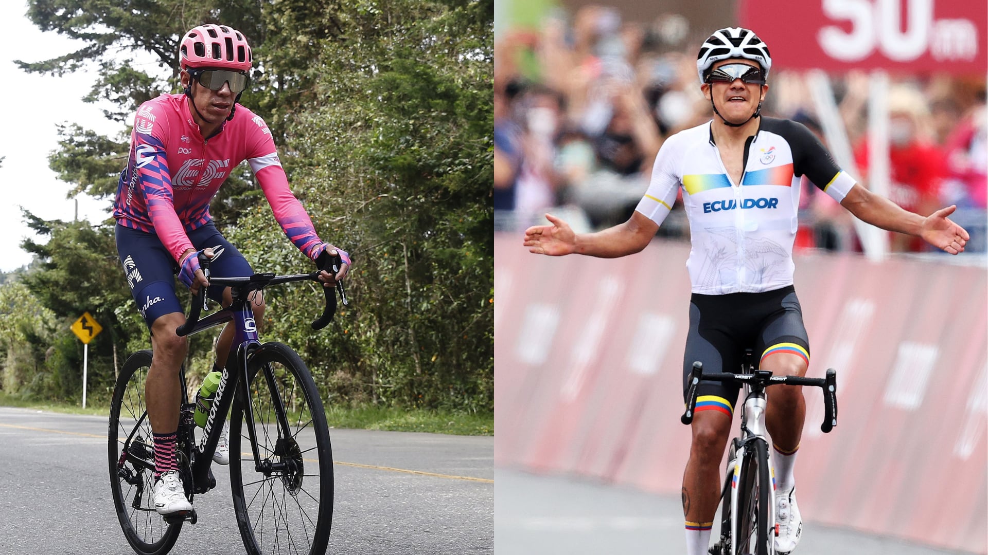 Rigoberto Urán y Richard Carapaz