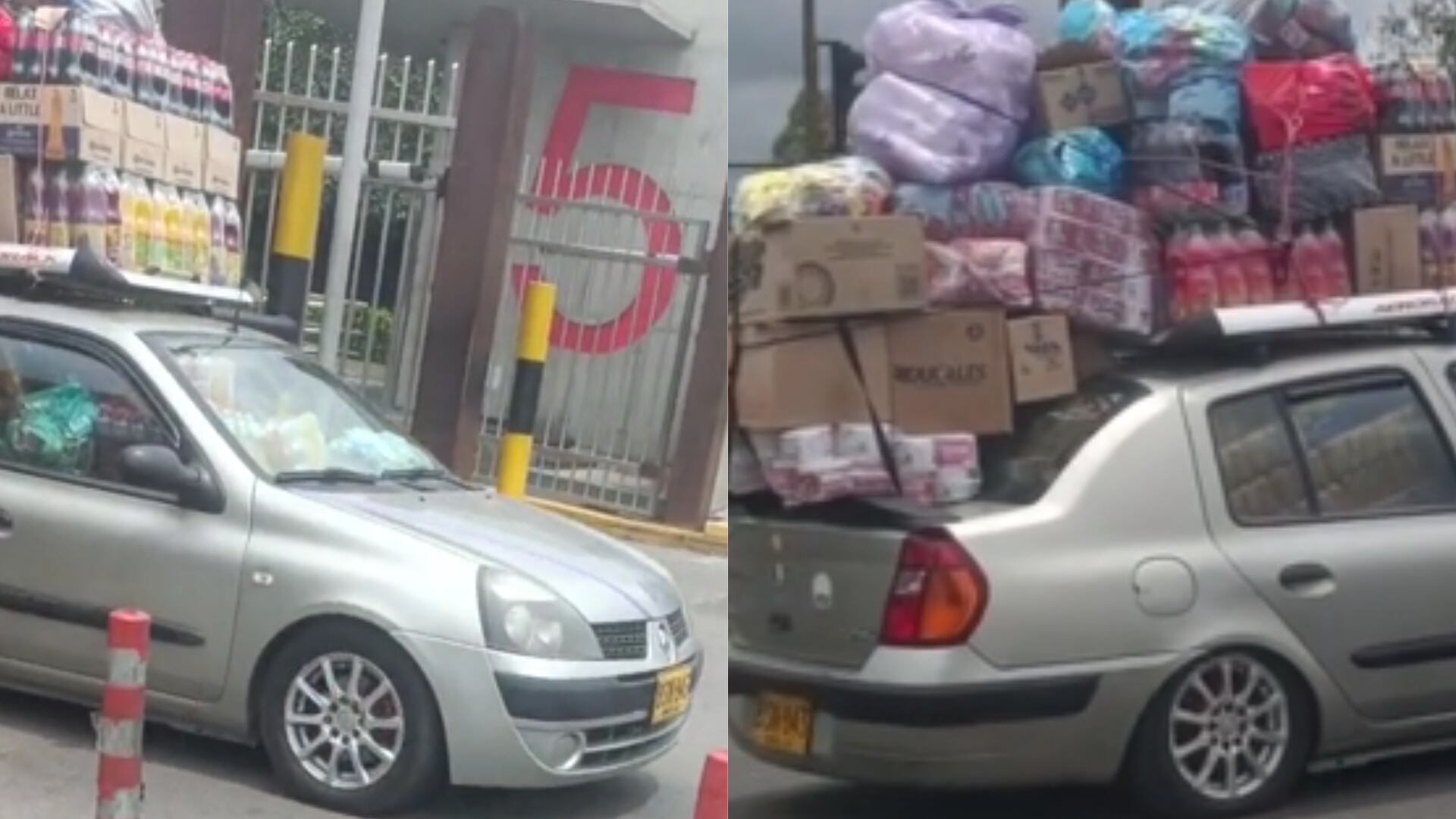 Carro se viraliza por llevar carga sobredimensionada en Corabastos