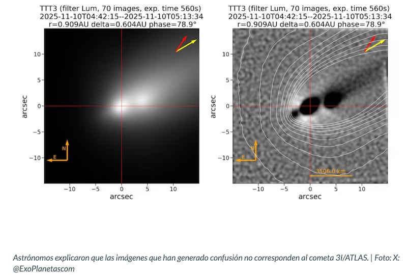 Nuevas imágenes 3I/ATLAS