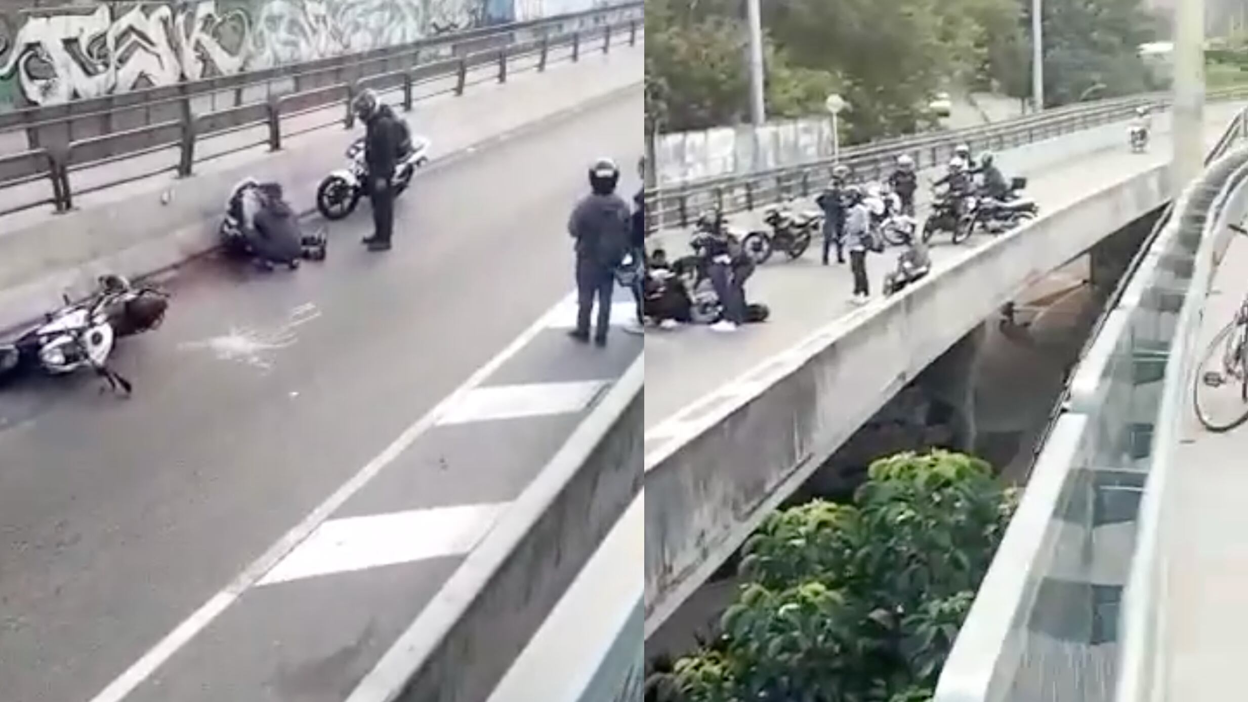 Accidente motociclistas en Medellín - un motociclista perdió la mano