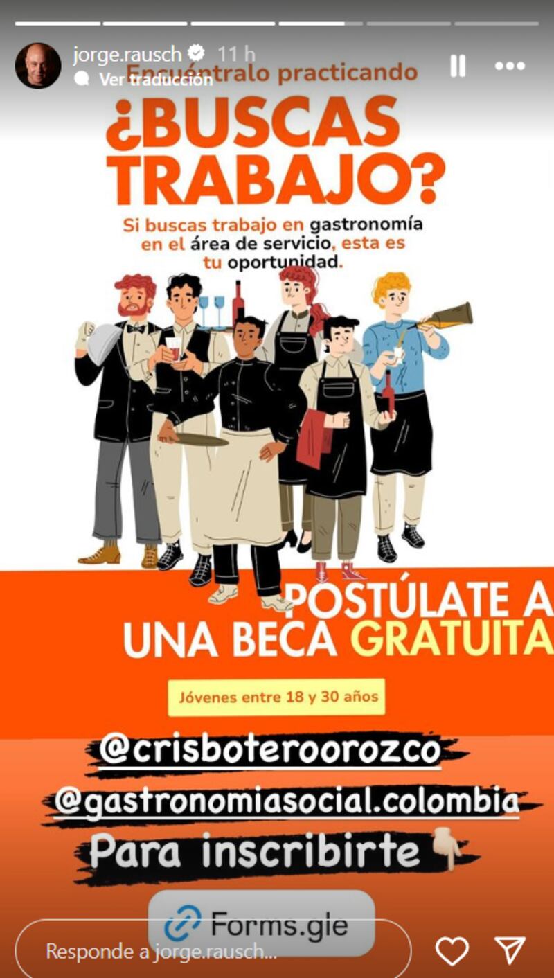 Jorge Rausch dio oferta laboral